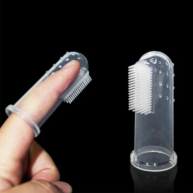 Escova de dente de dedo para pets