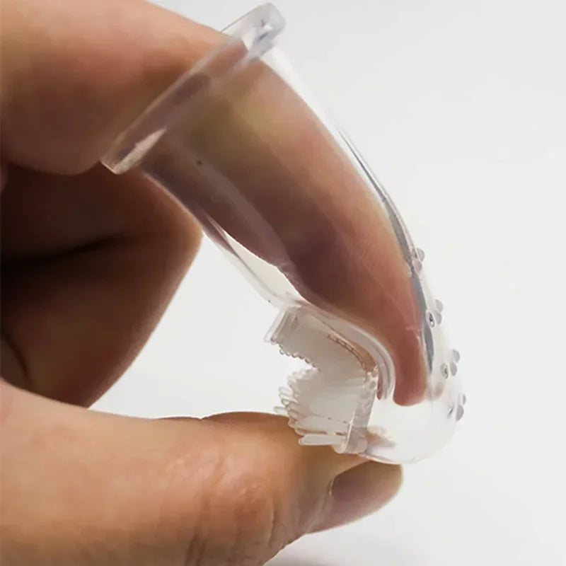 Escova de dente de dedo para pets